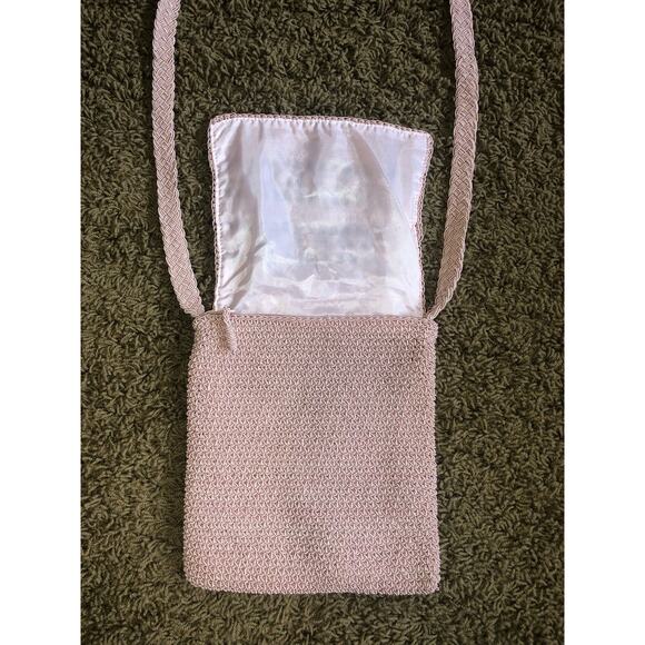 Carlo D’Santi crochet purse pink 7x9 with flap - Picture 1 of 5